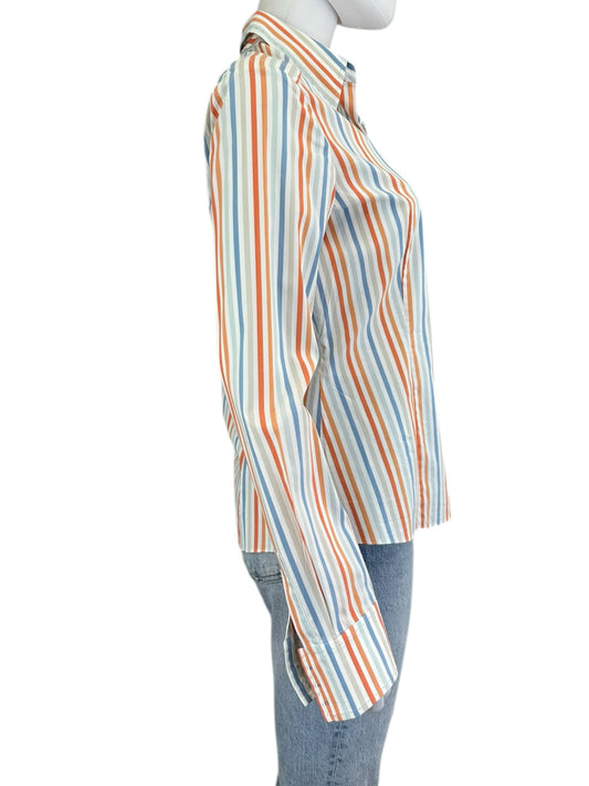 ELIE TAHARI Striped Button-Down Shirt Size M
