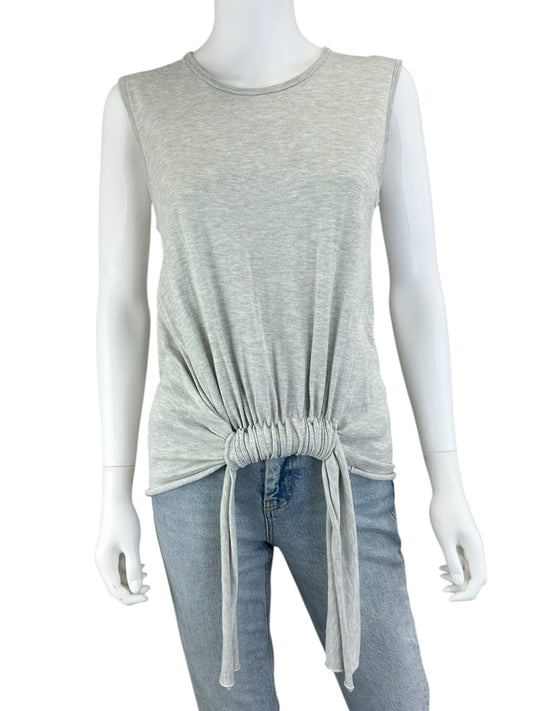 WHITE + WARREN Grey Synched Top Size M