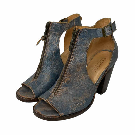 bed stu Blue Leather OLENA Booties Size 8