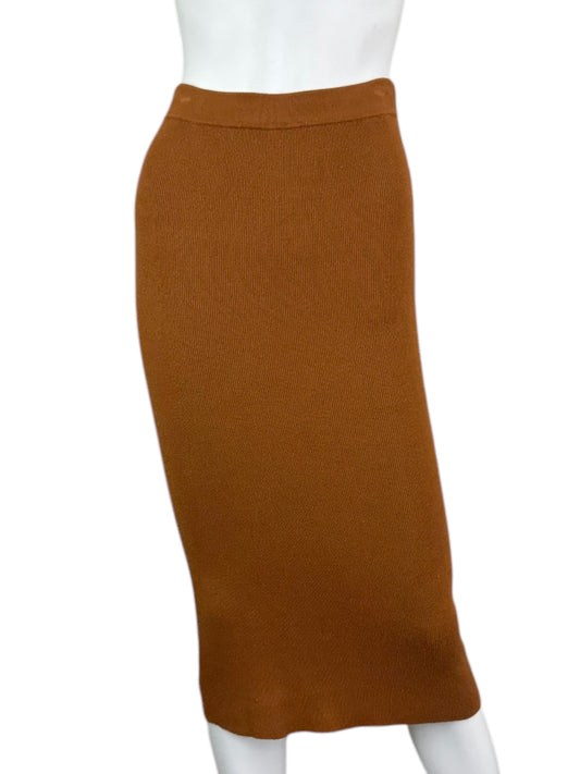 J. Crew Brown Knitted Midi skirt Size XS