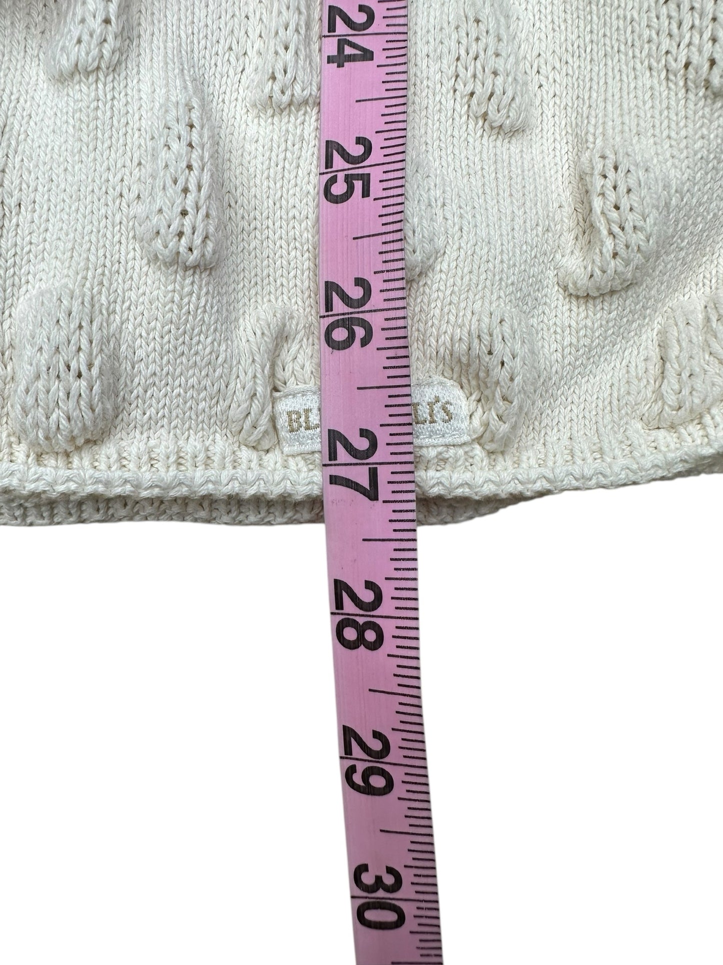 Blue Willi's Cream 100% Cotton Sweater Size M