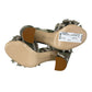 MARION PARKE Green Camouflage Print Sandals Size 37