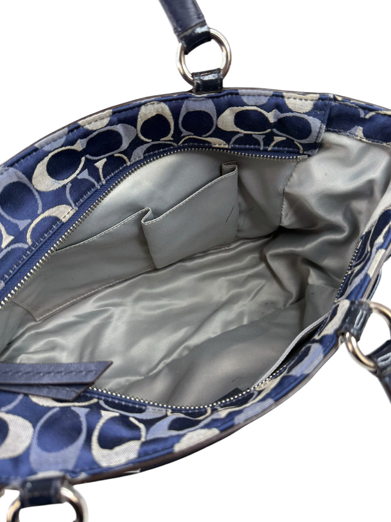 COACH Blue Gallery Signature Tote Bag
