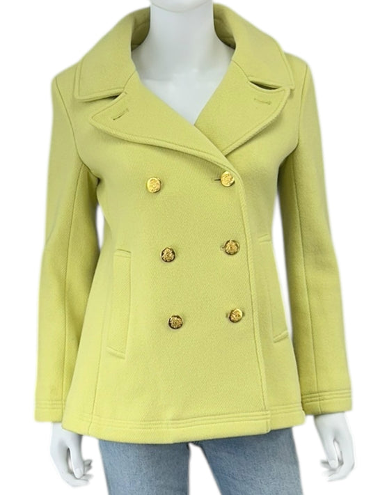 J. Crew Yellow Wool Pea Coat Size 6