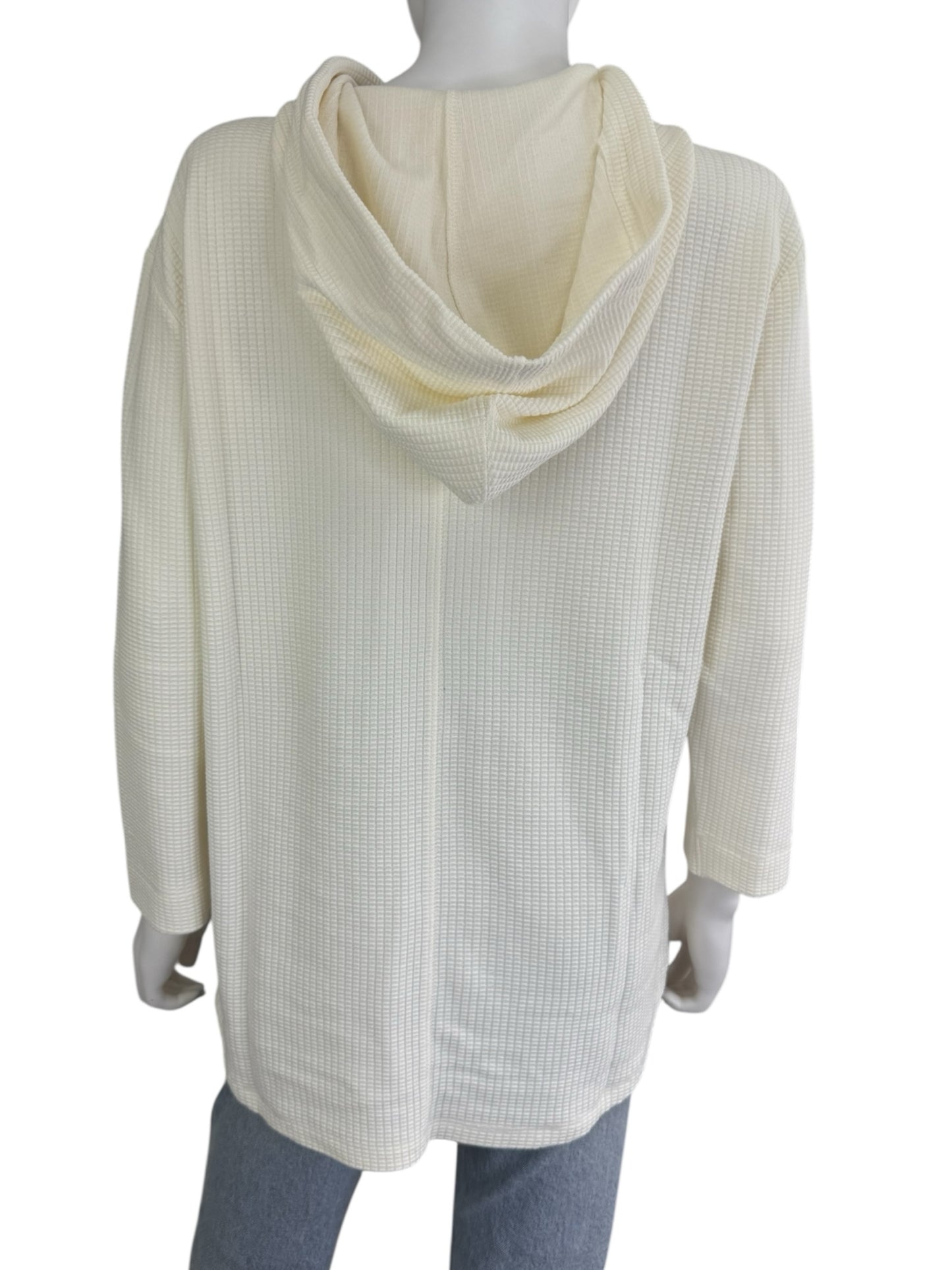 LILLA P Ivory Kangaroo Pocket Hoodie Size S