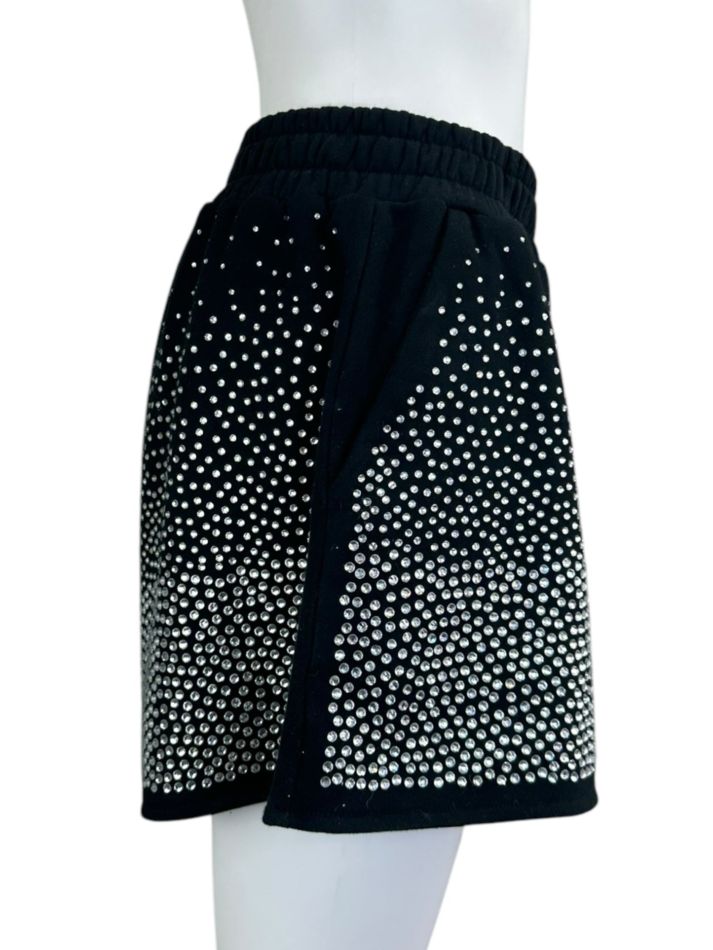 Queen of Sparkles Black Rhinestone Two Piece Set Size XS