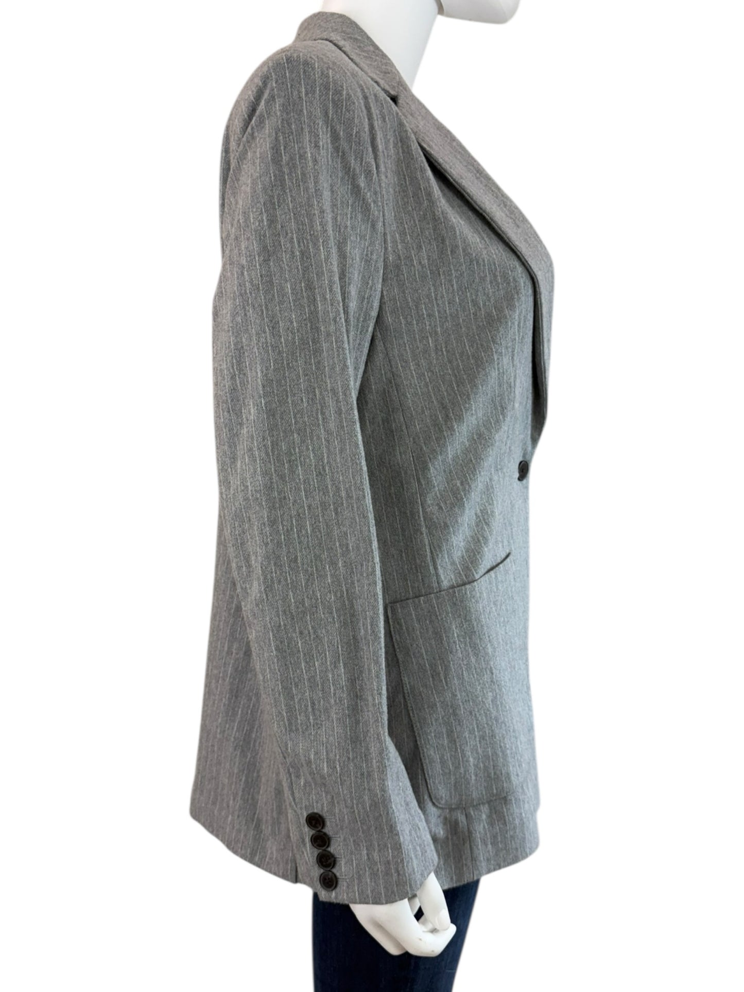 BANANA REPUBLIC Grey Pinstripe Blazer Size 6