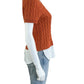 j. society Orange Cable Knit Sweater Size S