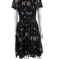 Slate and Willow Black Floral Lace Cocktail Dress Size 8