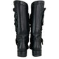 Valentino Black Studded Floral Appliqué Biker Boots Size 38