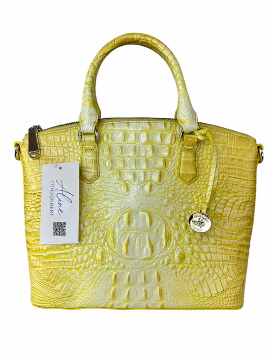 Brahmin Yellow Buttercup Duxbury Leather Satchel