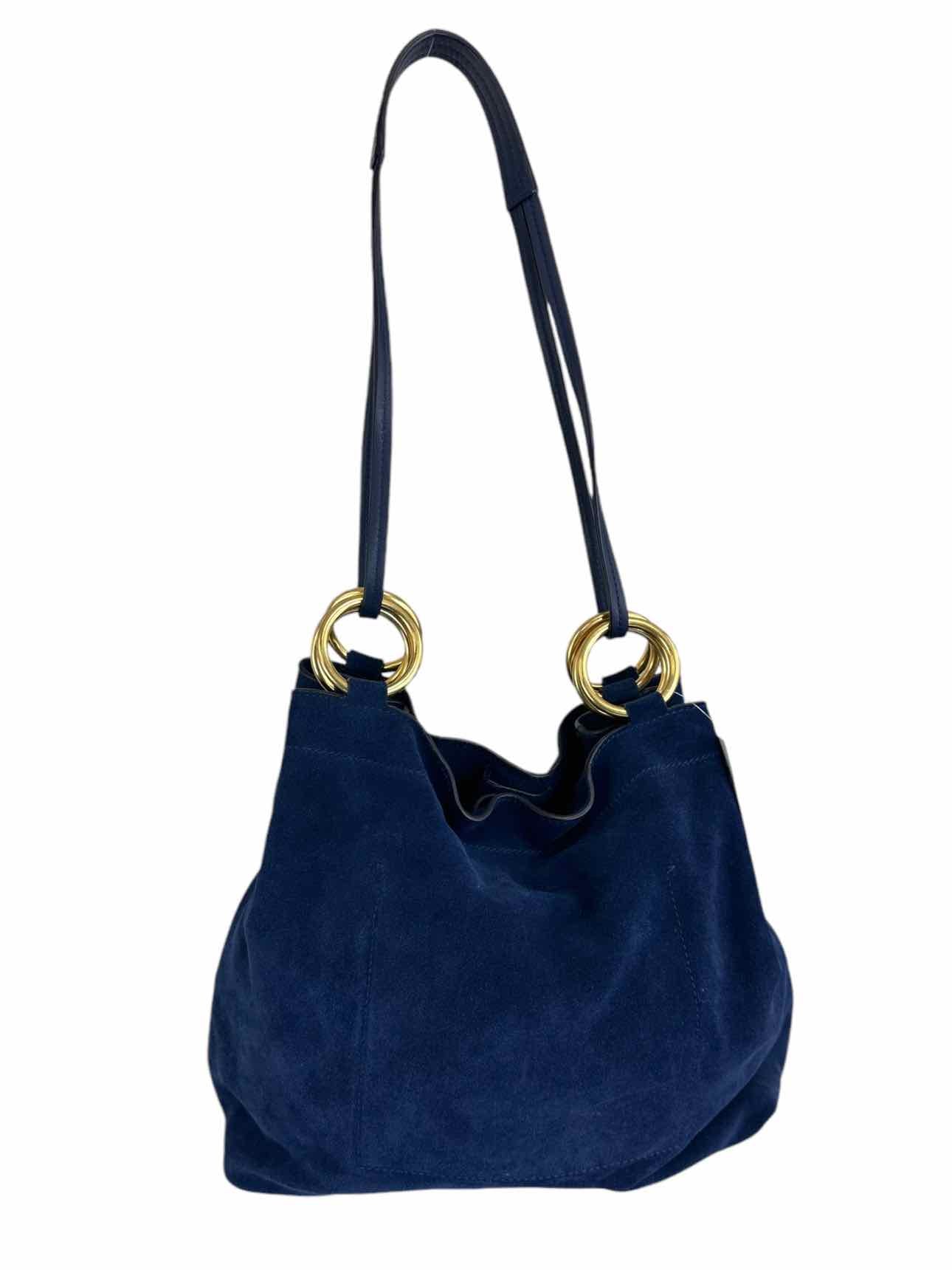 Tory Burch Farrah Suede Tote in Navy