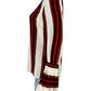 Tory Burch 100% Silk Red Striped Blouse Size 2