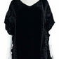 Johnny Was Black Velour Embroidered Blouse Size M