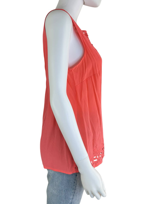 CYNTHIA ROWLEY100% Silk Coral Tank Size S