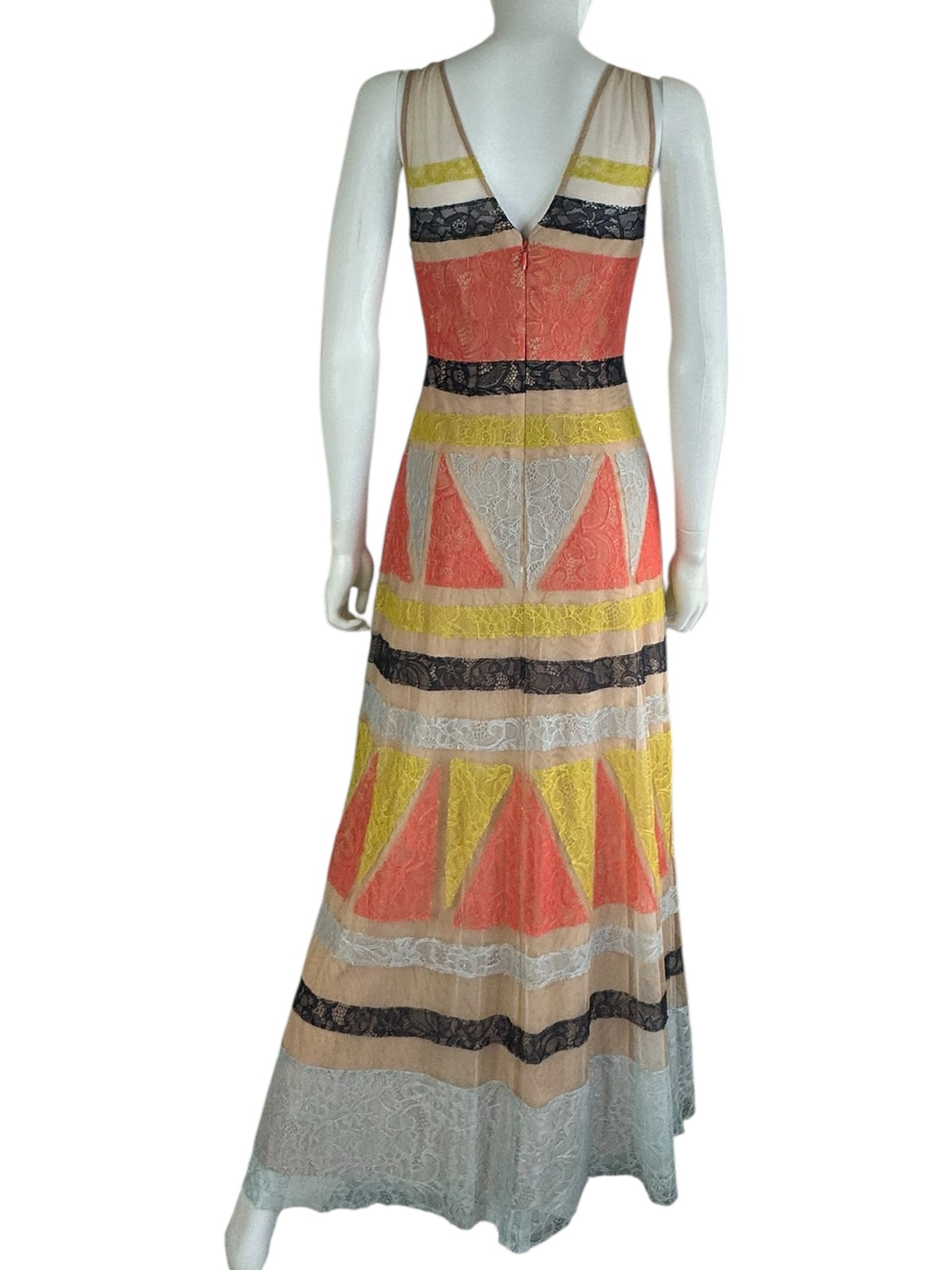 BCBGMAXAZRIA Colorful Maxi Dress Size 0