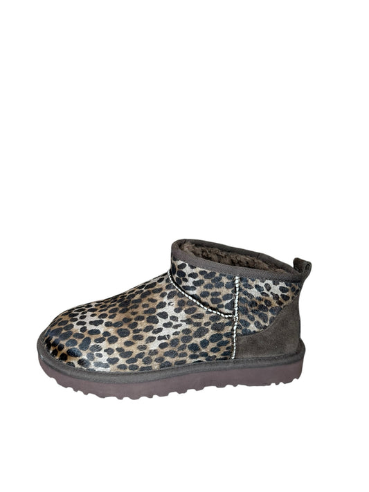 UGG Brown Animal Print Booties Size 7