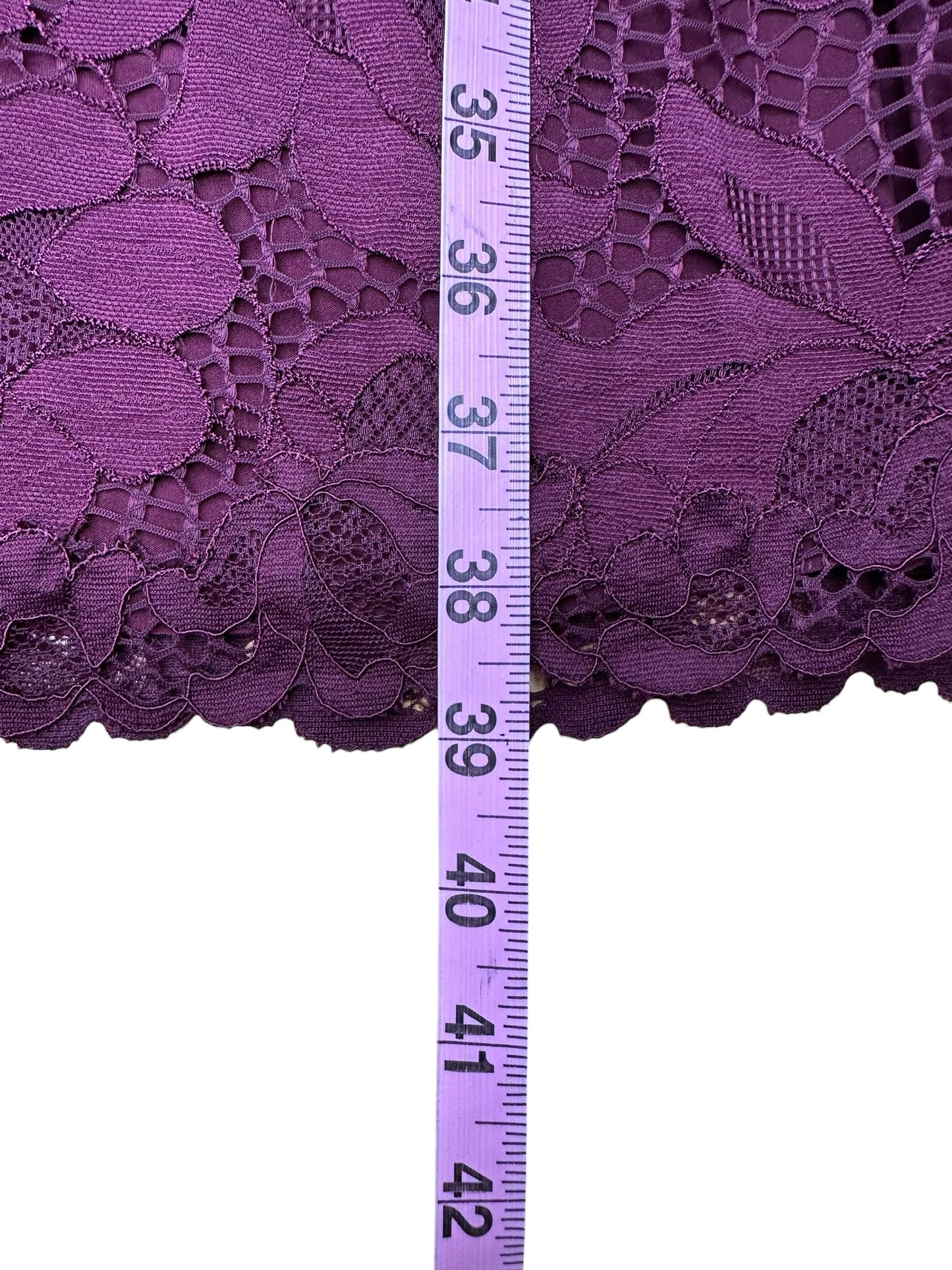 Josie Natori Purple Floral Lace Cocktail Dress Size 8