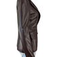 j. society Brown Vegan Leather Blazer Size S