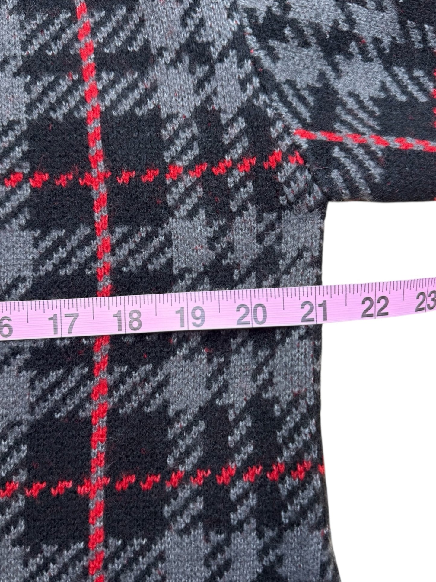 SANCTUARY NWT Black Plaid Knit Jacket Size S