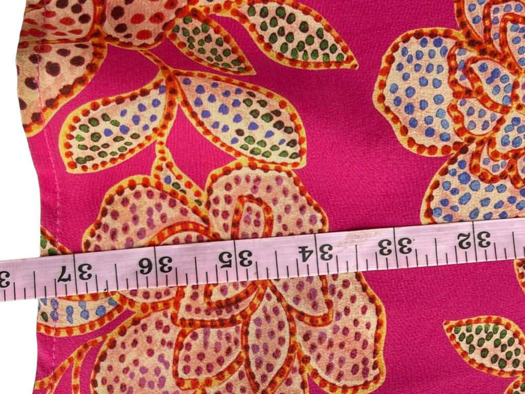 Johnny Was Fuchsia Vesna Silk Floral Dress Size L