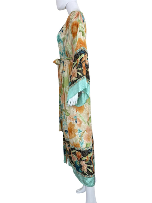 Spell Multicolor Floral Button-Down Maxi Dress Size XS