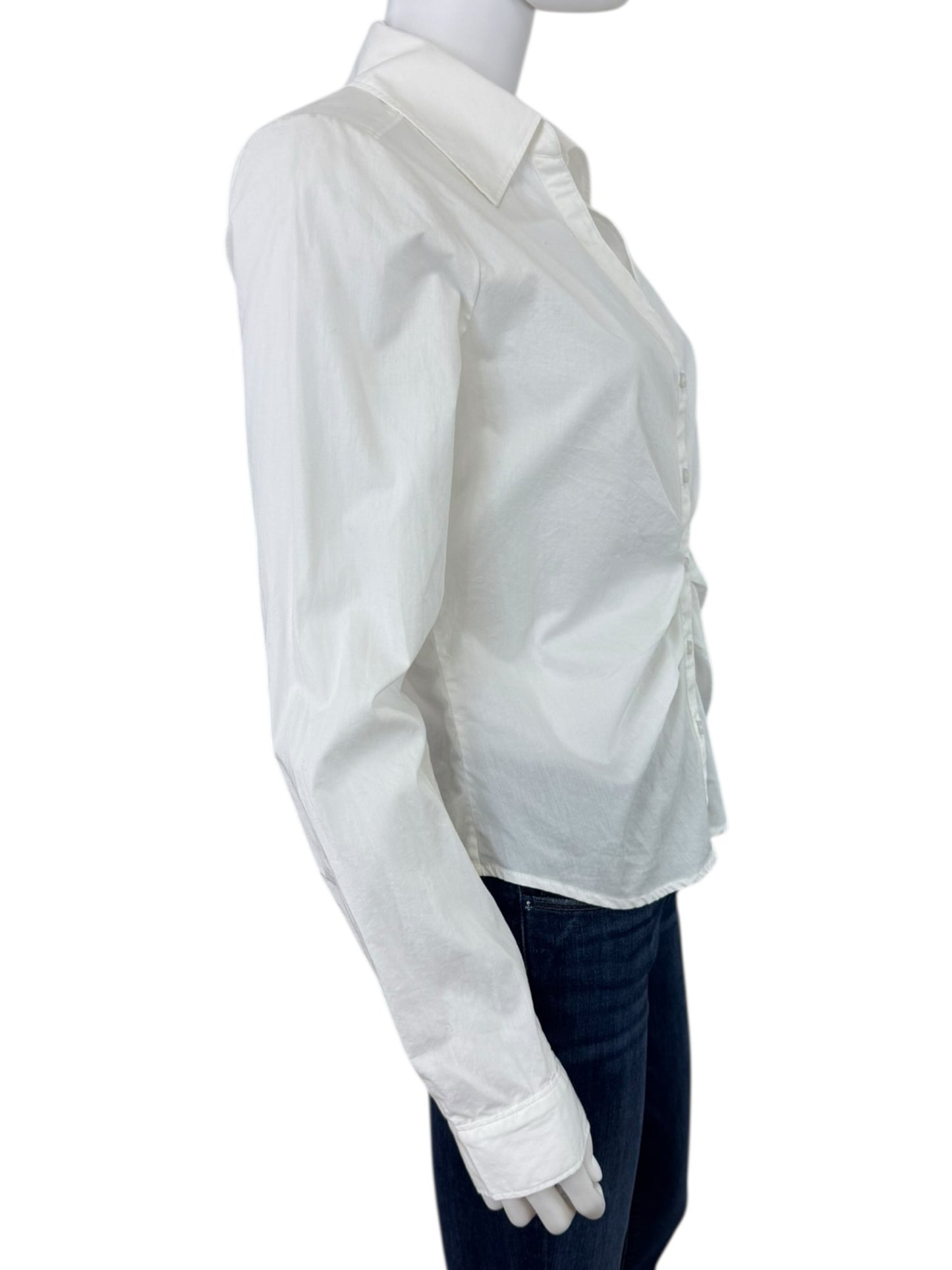 PAIGE White Button-Down Shirt Size M