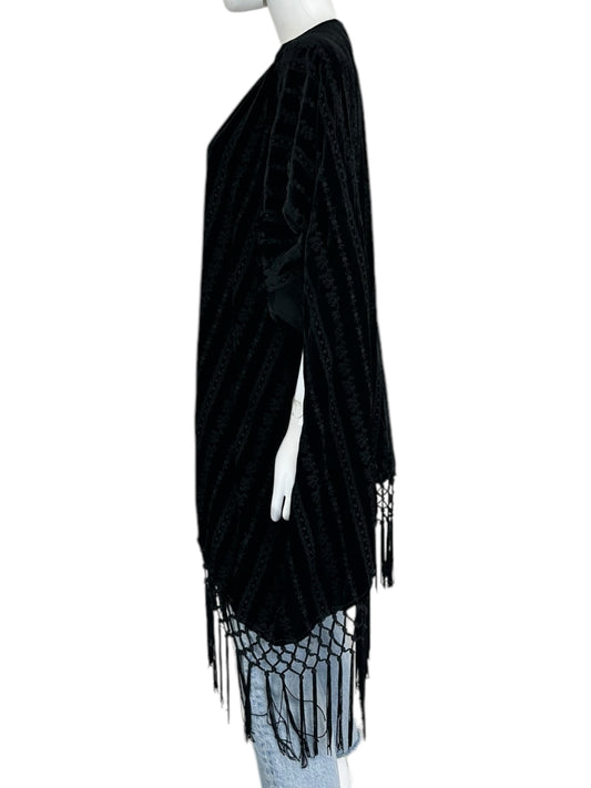 Johnny Was Black Velvet Kimono Size M