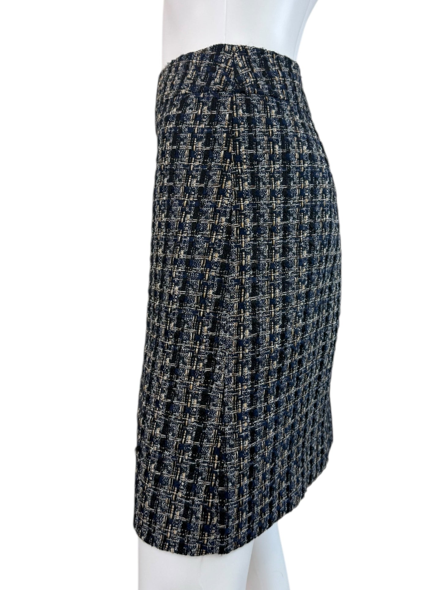 J. Crew Black Navy White and Cream Skirt Size 14