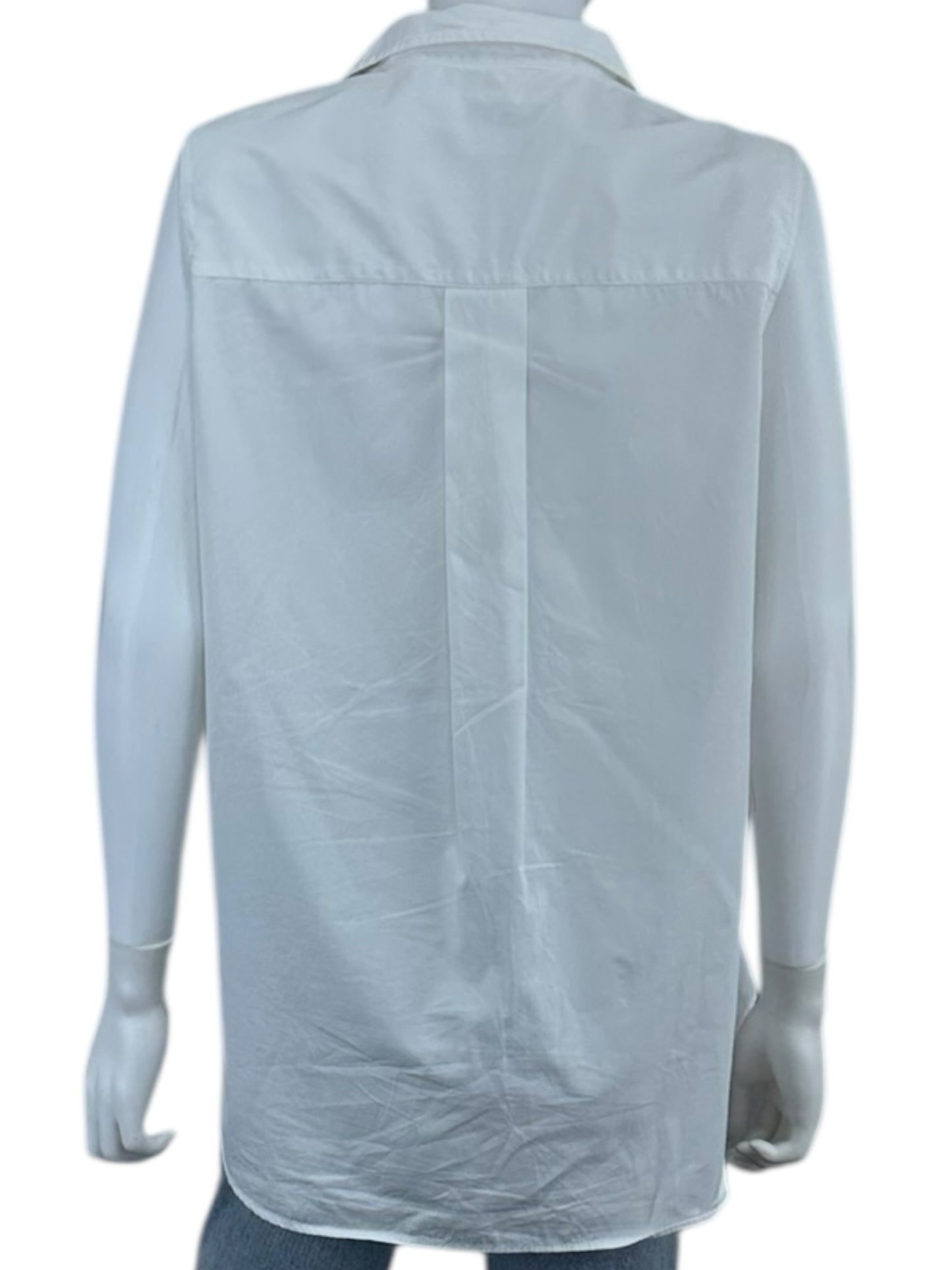 Frank & Eileen White 100% Cotton Fiona Button-Up Shirt Size L