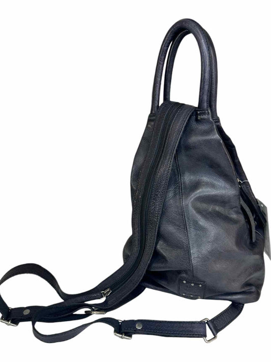 We The Free Black Leather One Shoulder Backpack