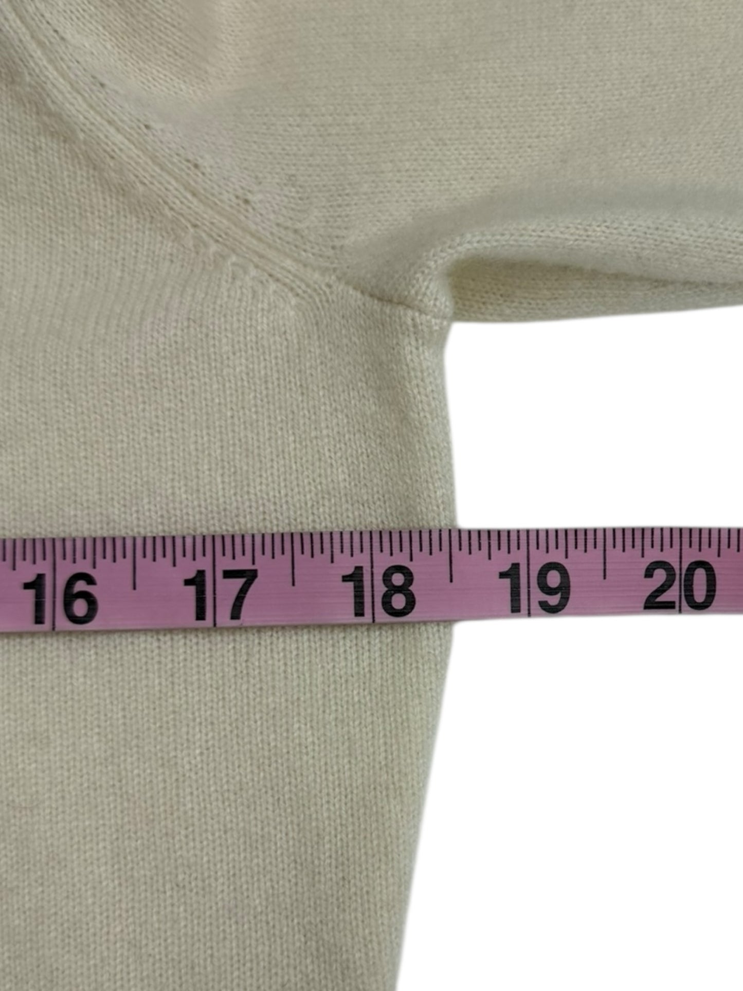 Saks 5th Ave Cream 100% Cashmere Sweater Size L