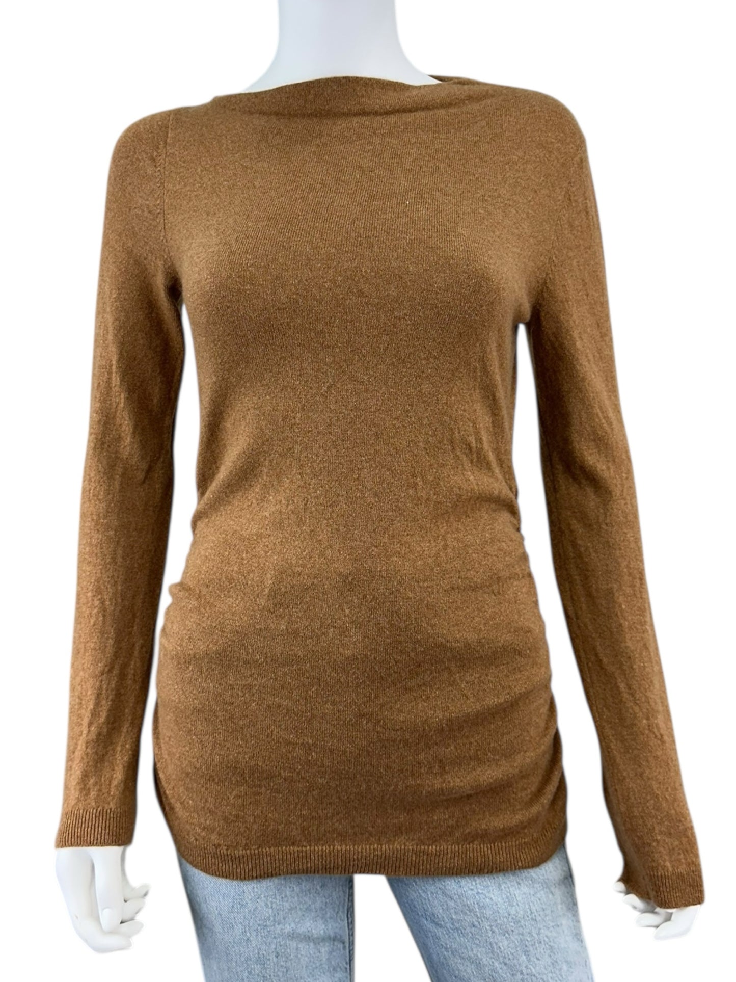 Theory Brown Boatneck Sweater Size S Sweater