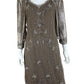 SCALA NWT Brown Beaded Formal Dress and Cardigan Set Size 12