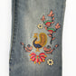 Johnny Was Light Wash Floral Embroidered Jeans Size 28