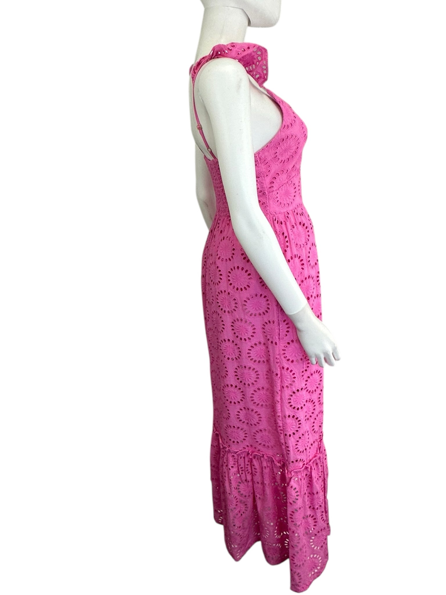 Vineyard Vines Women's Cotton Eyelet Maxi Dress - Paradise Pink - Size XS Vineyard Vines Women's Cotton Eyelet Maxi Dress - Paradise Pink - Size XS