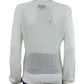 Monrow White Cotton Open Knit Sweater Size M