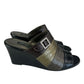Brighton Green and Brown Croc Heels Size 11