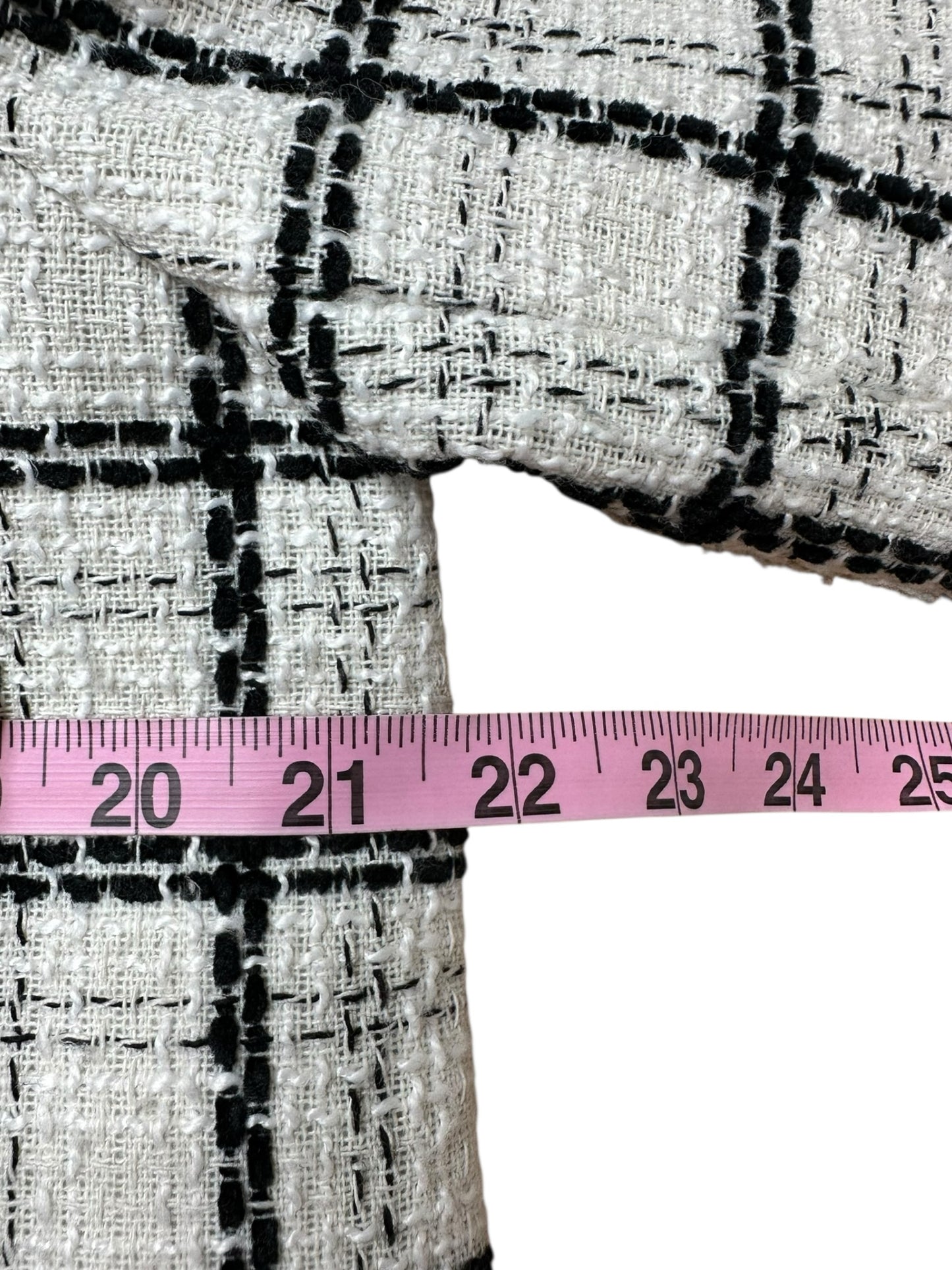 TAHARI Plaid Tweed Jacket Size L