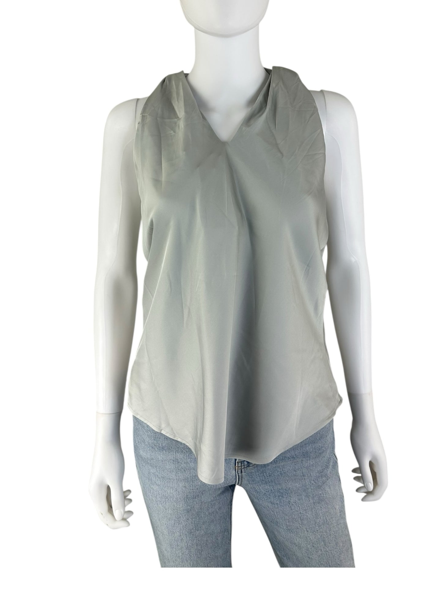 NWT Reiss Silver Halter Blouse Size 6 B