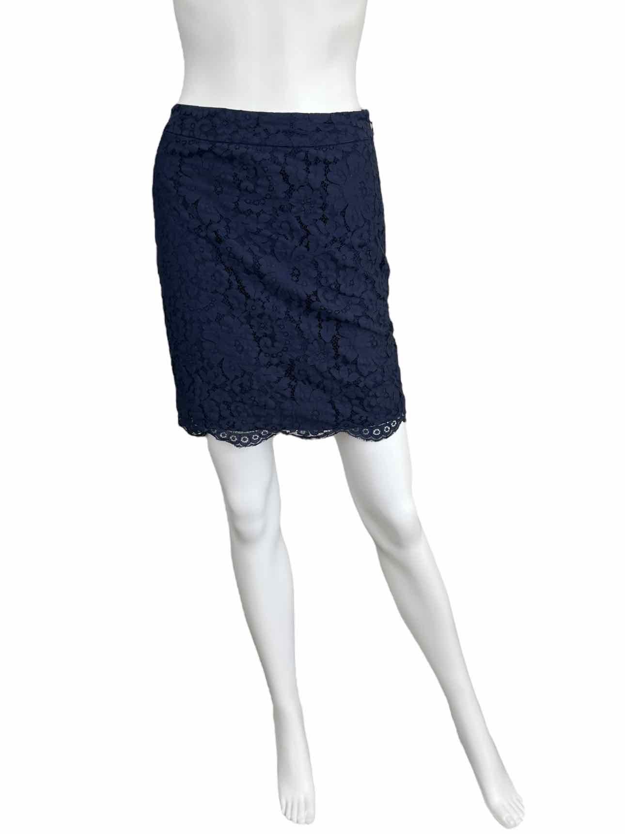 Massimo Dutti Navy Lace Pencil Skirt Size 26