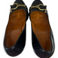 BURBERRY Black Leather Horsebit Pumps Size 38.5
