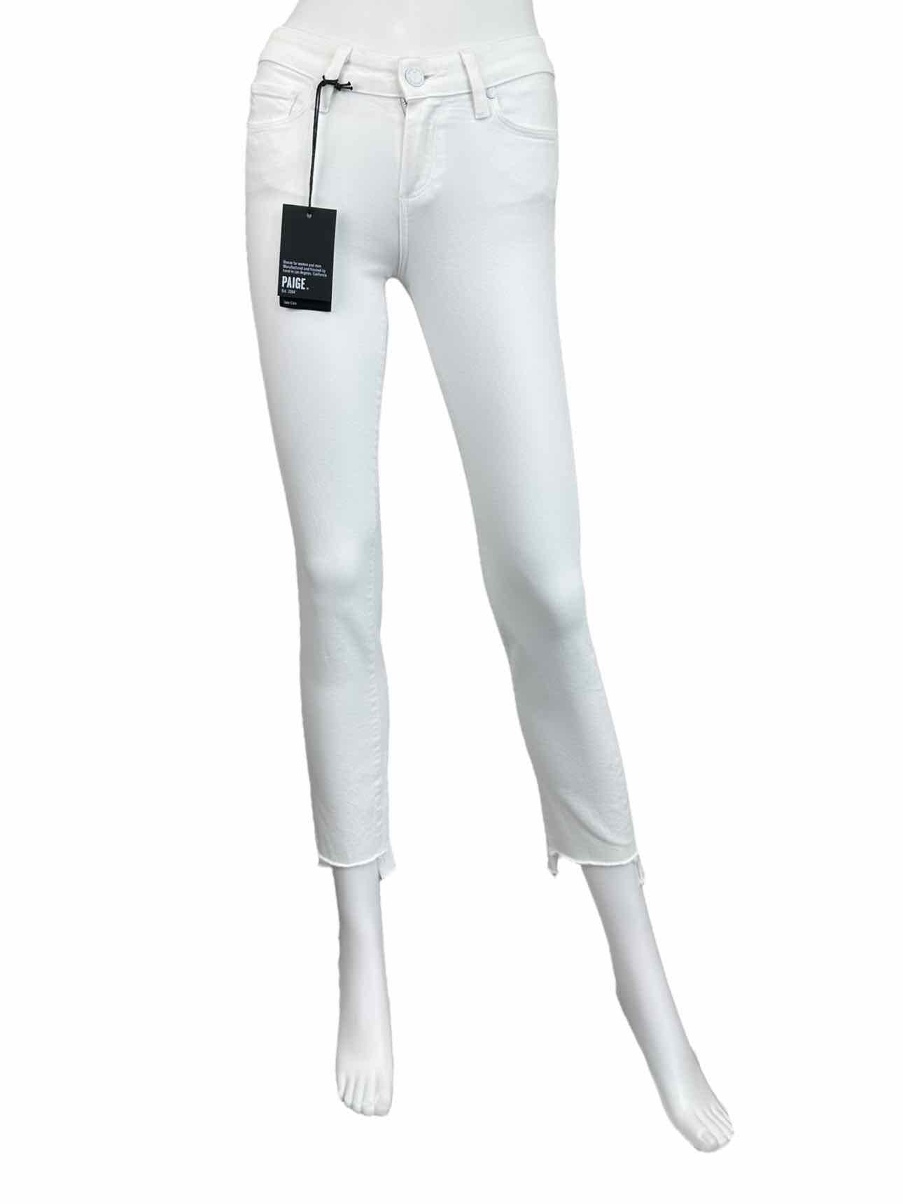 PAIGE NWT White Skyline Ankle Peg Jean Size 24