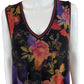 Johnny Was Black Floral Bossa Maxi Dress Size L