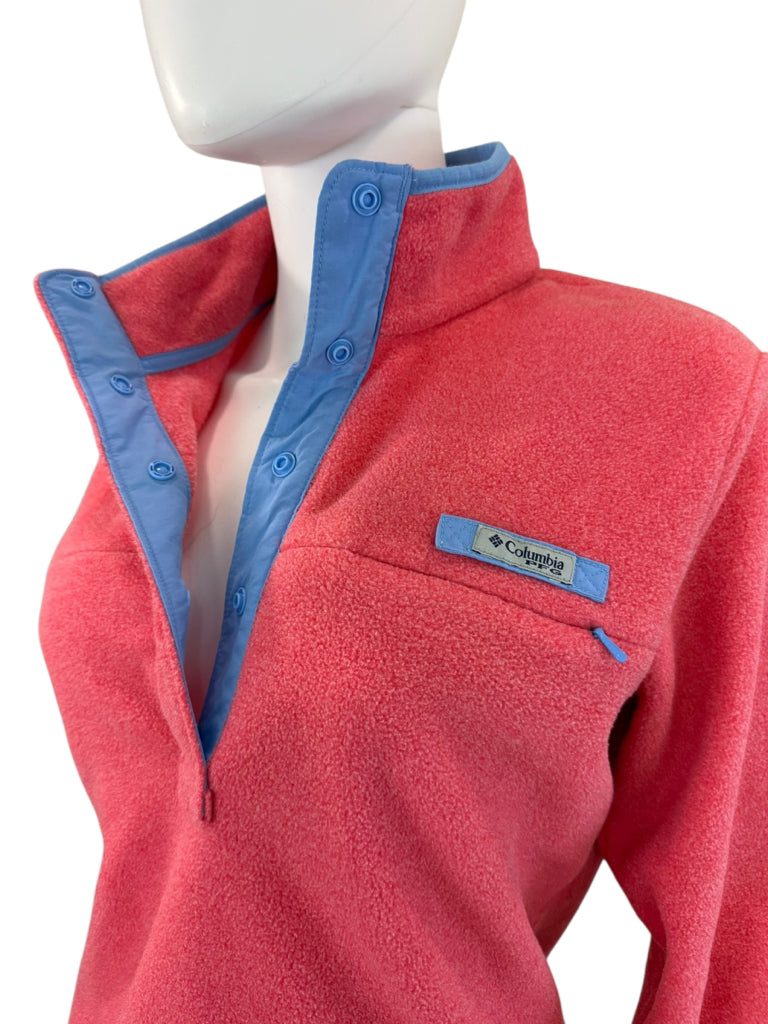 columbia Pink PFG Harborside Fleece Pullover Jacket Size M