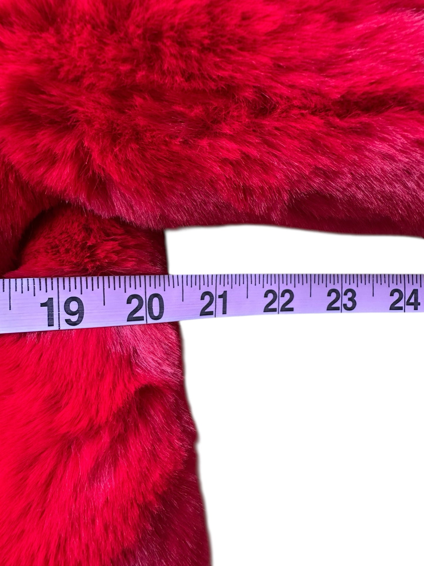 APPARIS Red Faux Fur Coat Size S