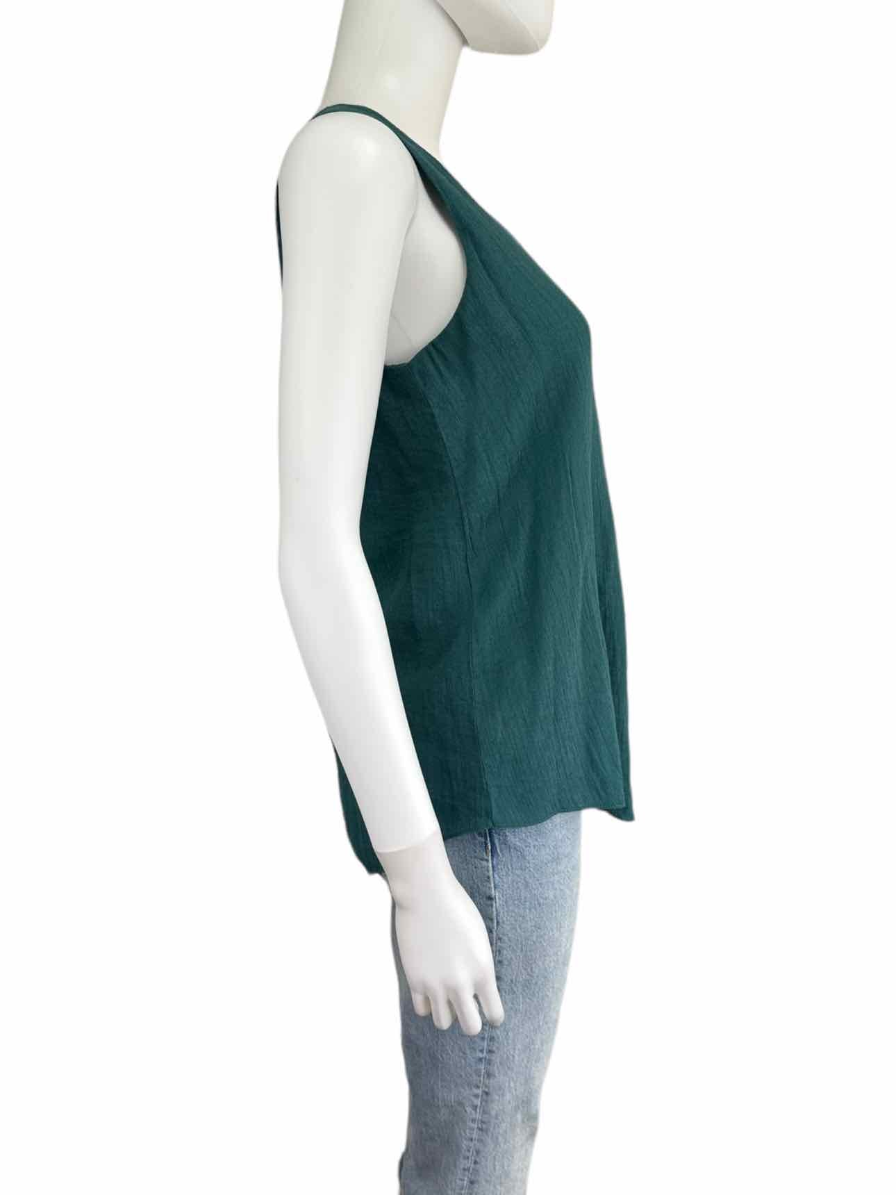 NIC & ZOE Teal Asymmetrical Hem Tank Size S