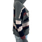 SKULL CASHMERE Striped Skull Graphic Turtleneck Sweater Size XS