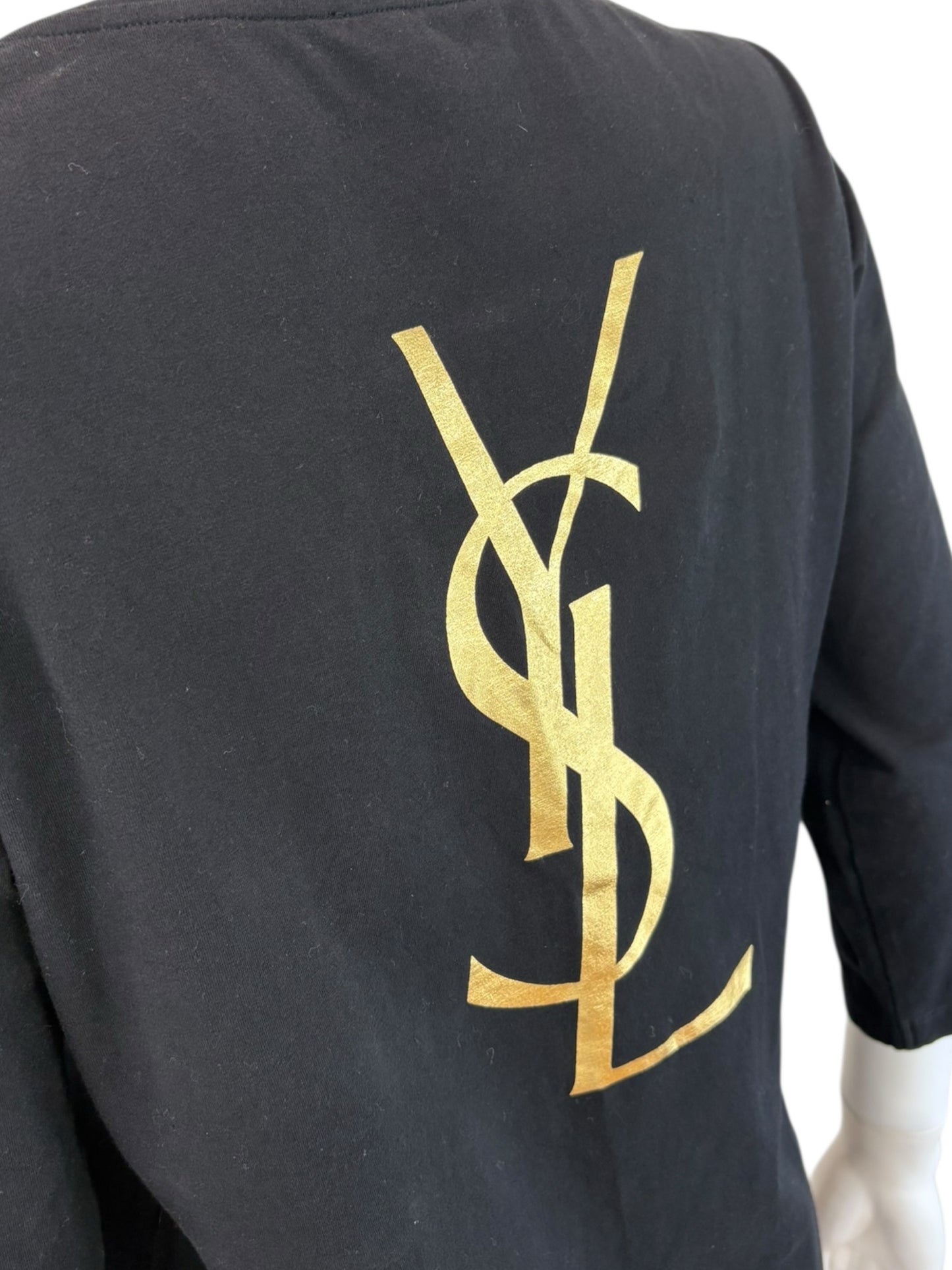 Yves Saint Laurent Black Knit Top Size XL