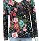 Johnny Was Floral Print Knit Top Size M